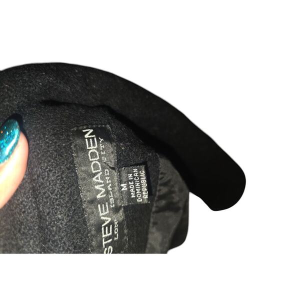 Steve Madden Black wool blend Peacoat Size Medium - Picture 6 of 6